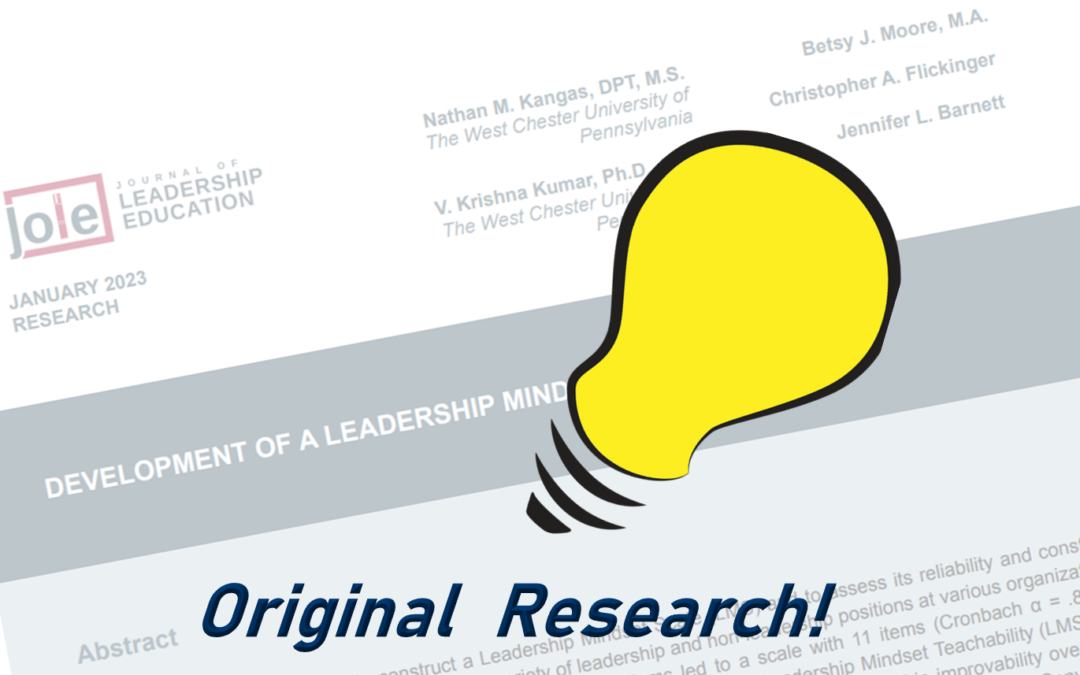“Who’s the Greatest Among You?” Leadership Journal Publishes Our Original Research Study